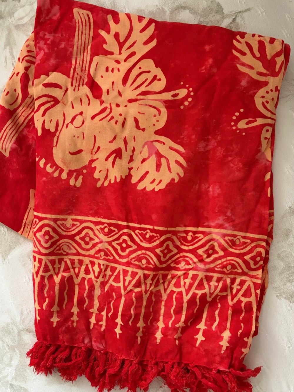 Pineapple Moon Fringed Beach Wrap